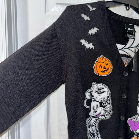 Disney Mickey Mouse and Friends Halloween Glow-in-the-Dark Bones Cardigan - Picture 3 of 8
